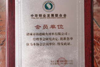 Memeber of China Zinc Industry Development Association